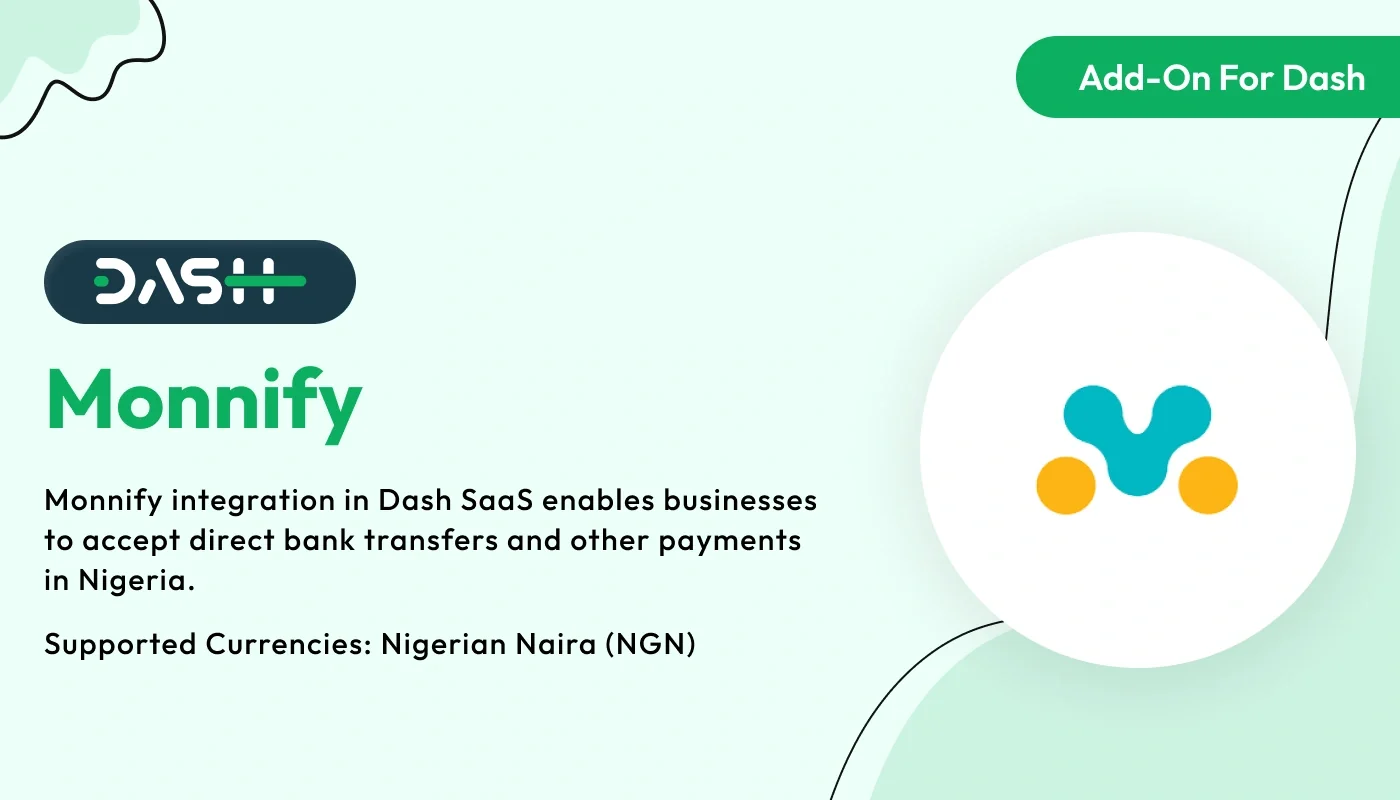 Monnify - WorkDo Dash SaaS Payment Gateways Add-On