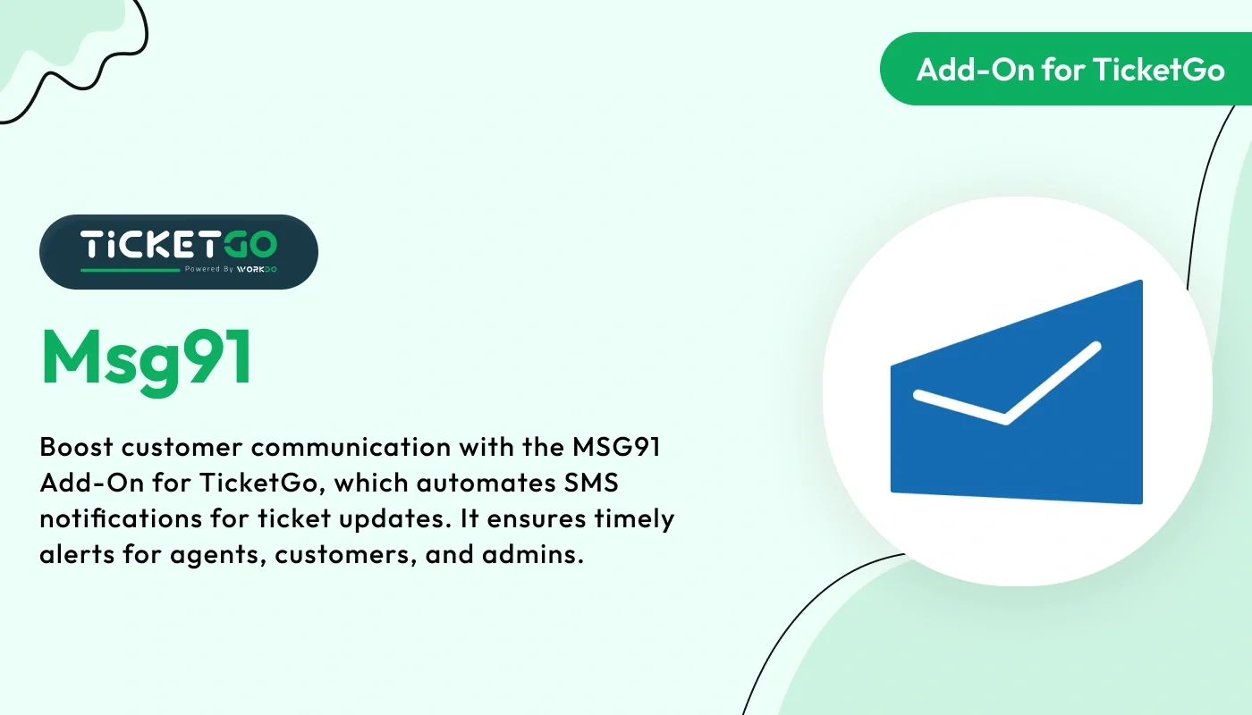 Msg91 - WorkDo TicketGo Add-On