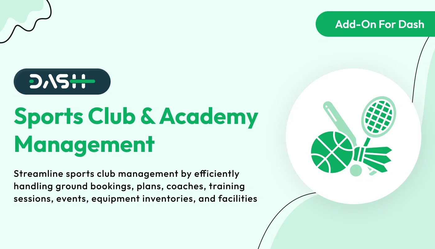 Sports Club & Academy Management - WorkDo Dash SaaS Industrial Solutions Add-On