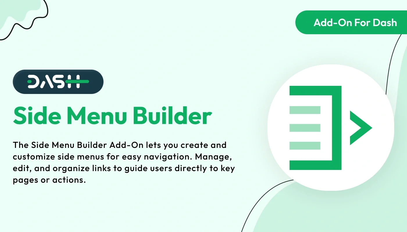 Side Menu Builder - WorkDo Dash SaaS Customization Add-On