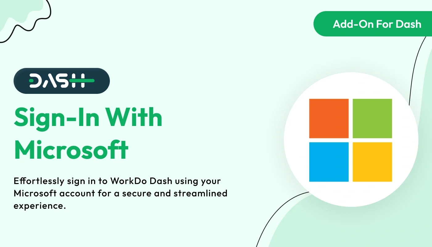 Sign-In With Microsoft - WorkDo Dash SaaS Security Add-On