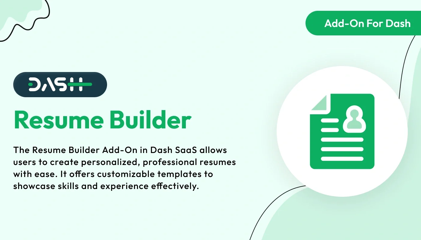 Resume Builder - WorkDo Dash SaaS Customization Add-On
