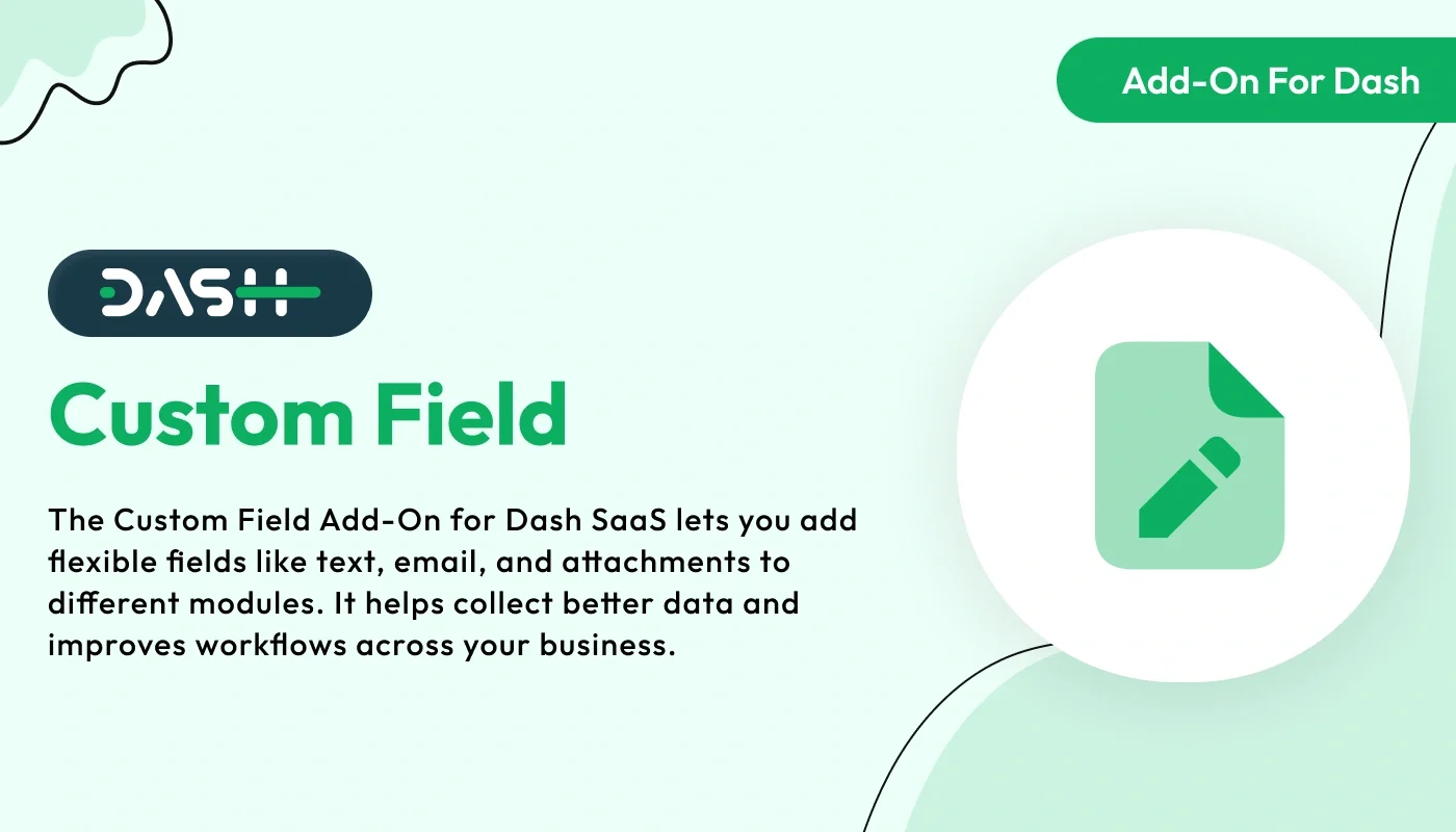 Custom Field - WorkDo Dash SaaS Customization Add-On