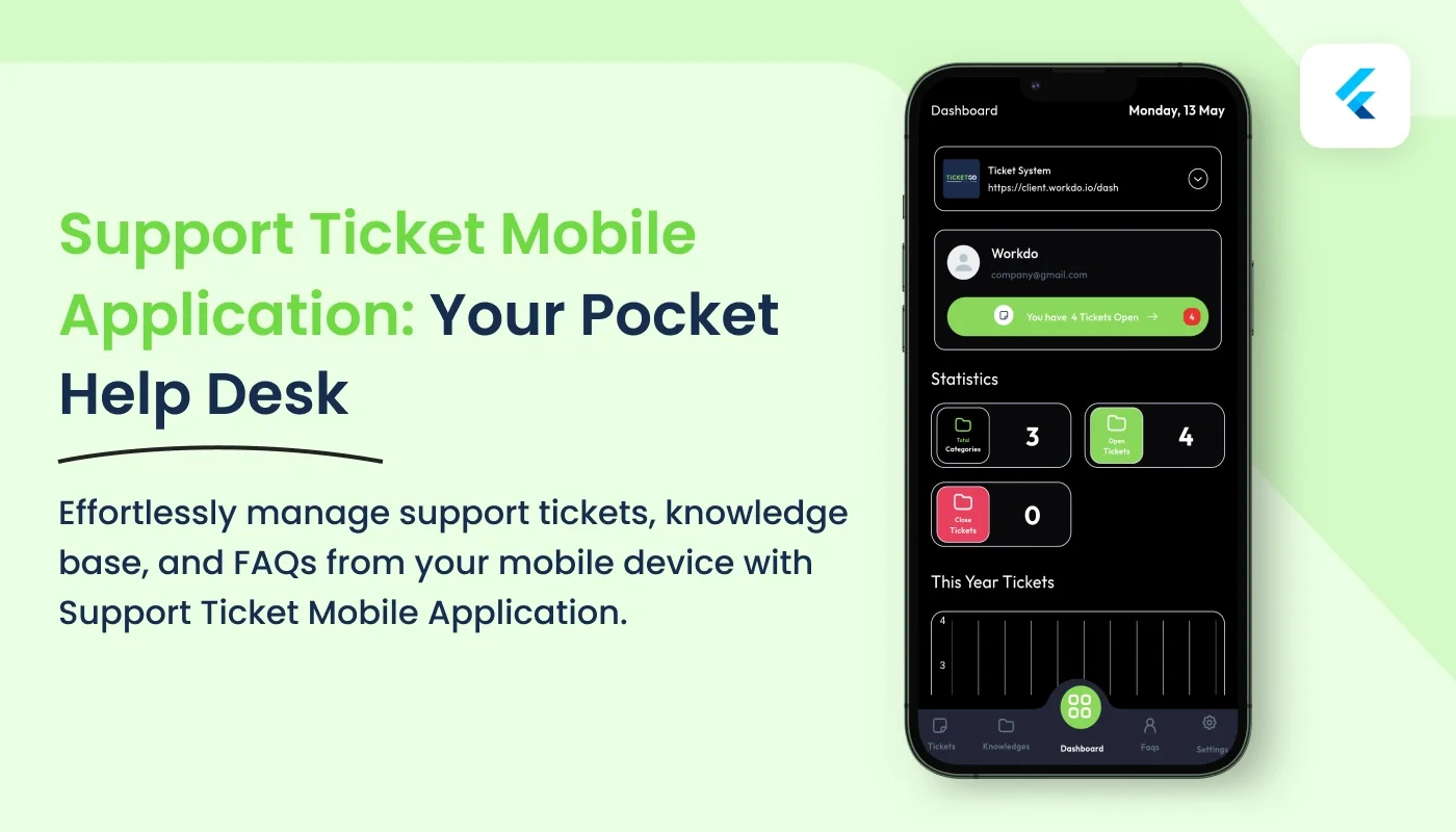 Support Ticket - WorkDo Dash SaaS Mobile App Add-On