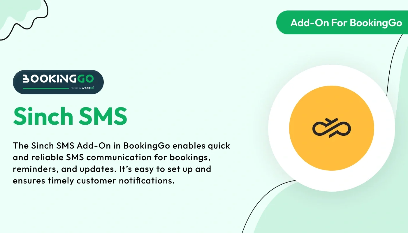 Sinch SMS - WorkDo BookingGo SaaS Add-On