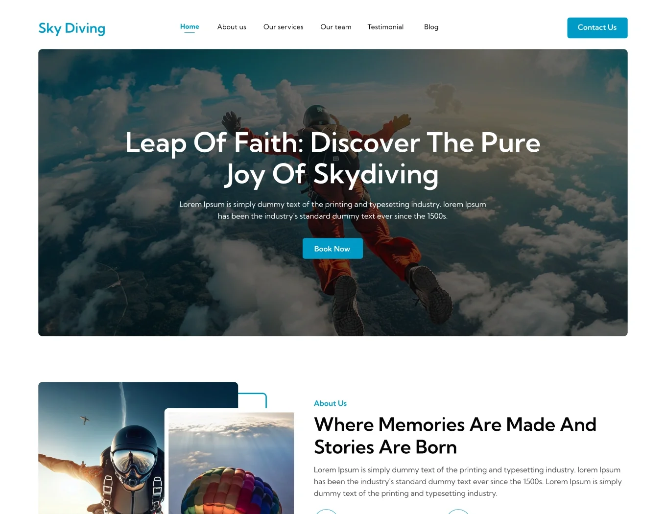 SkyDiving - BookingGo SaaS Add-On