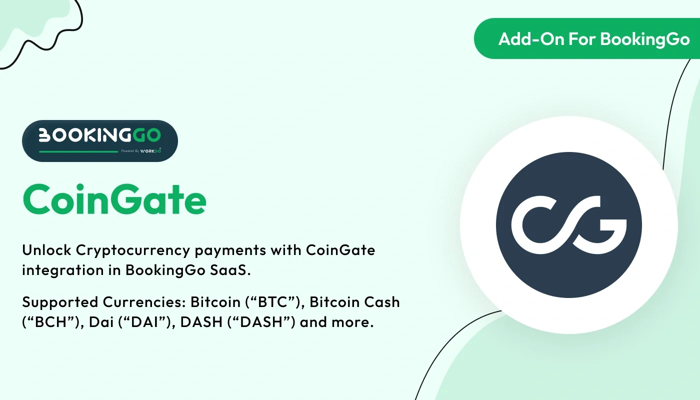 Coingate - BookingGo SaaS Add-On