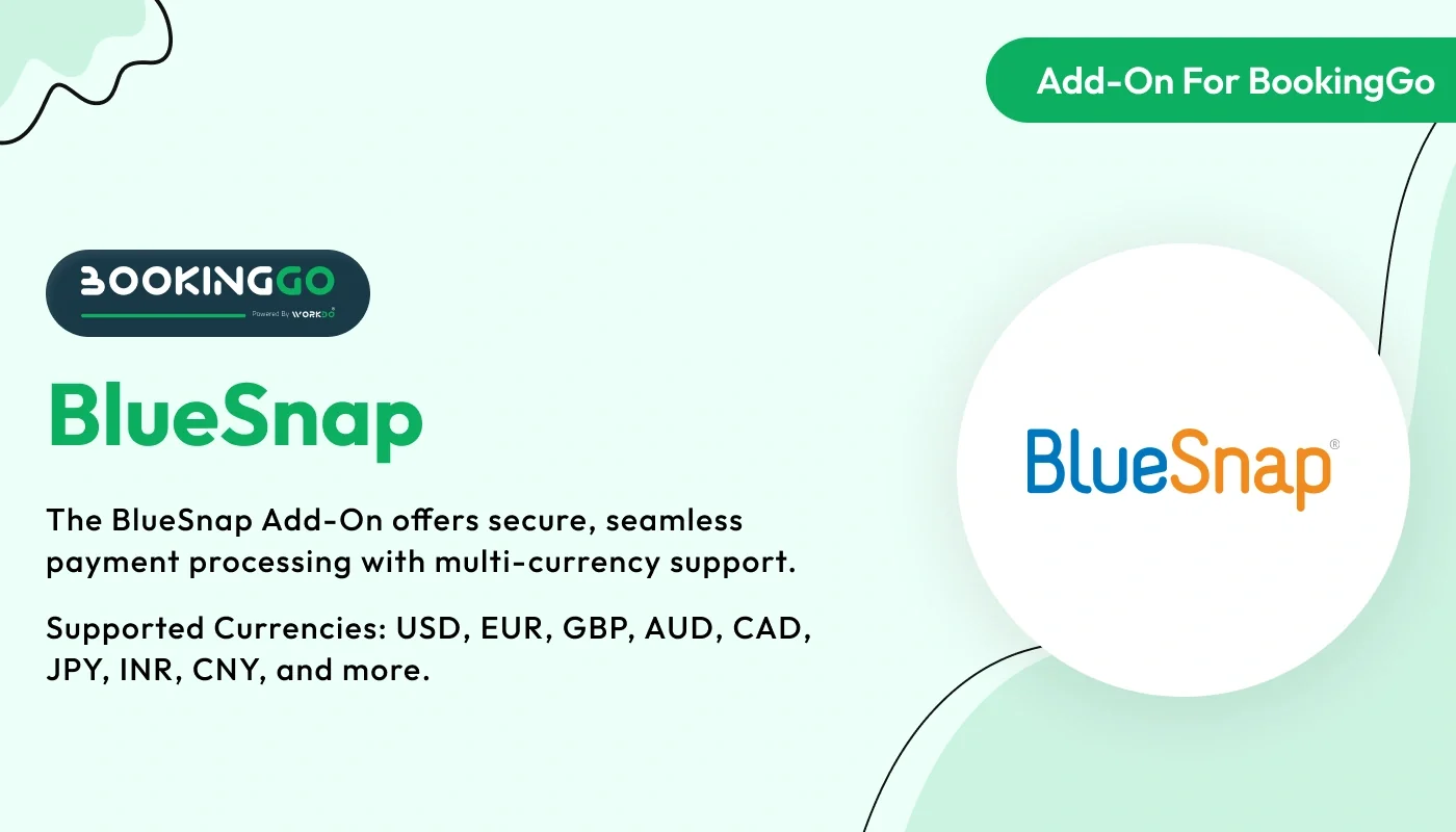 BlueSnap - WorkDo BookingGo SaaS Add-On