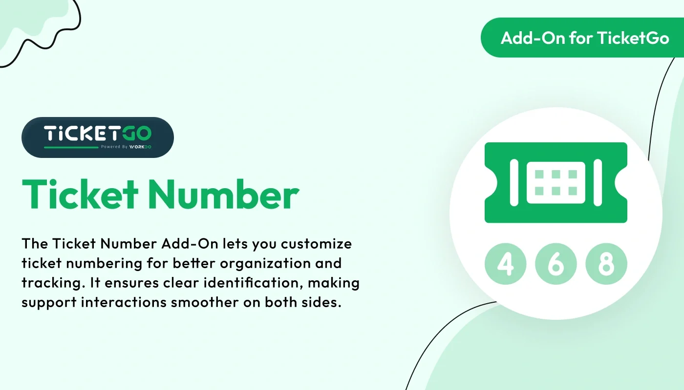 Ticket Number - WorkDo TicketGo Add-On