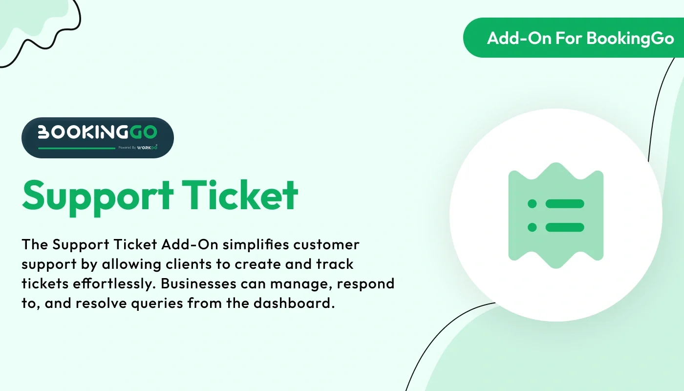 Support ticket - BookingGo SaaS Add-On