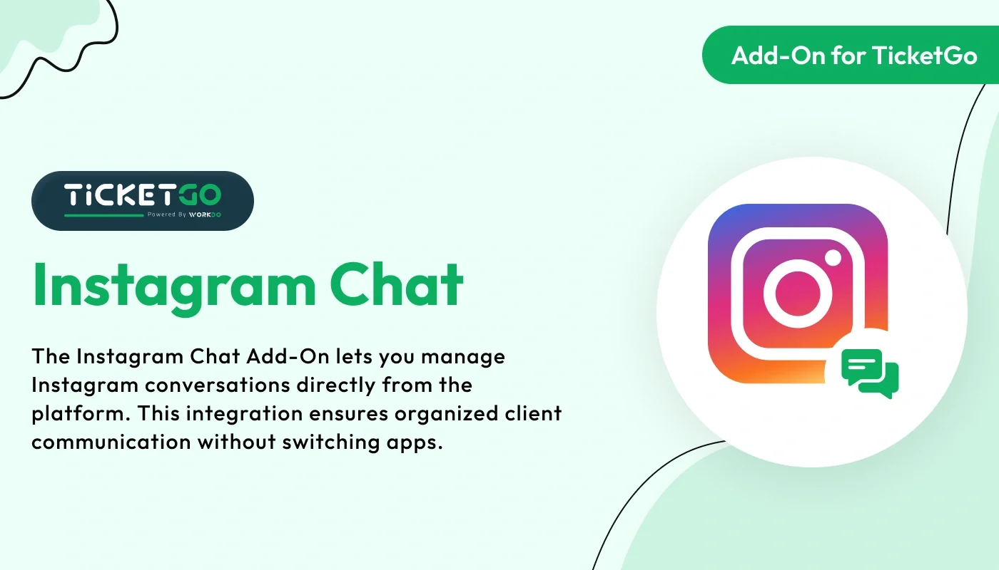 Instagram Chat - WorkDo TicketGo Add-On