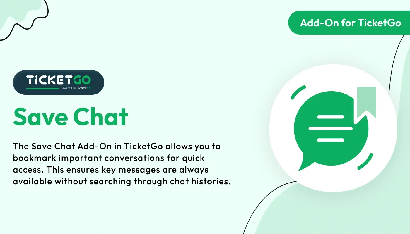 Save Chat - WorkDo TicketGo Add-On