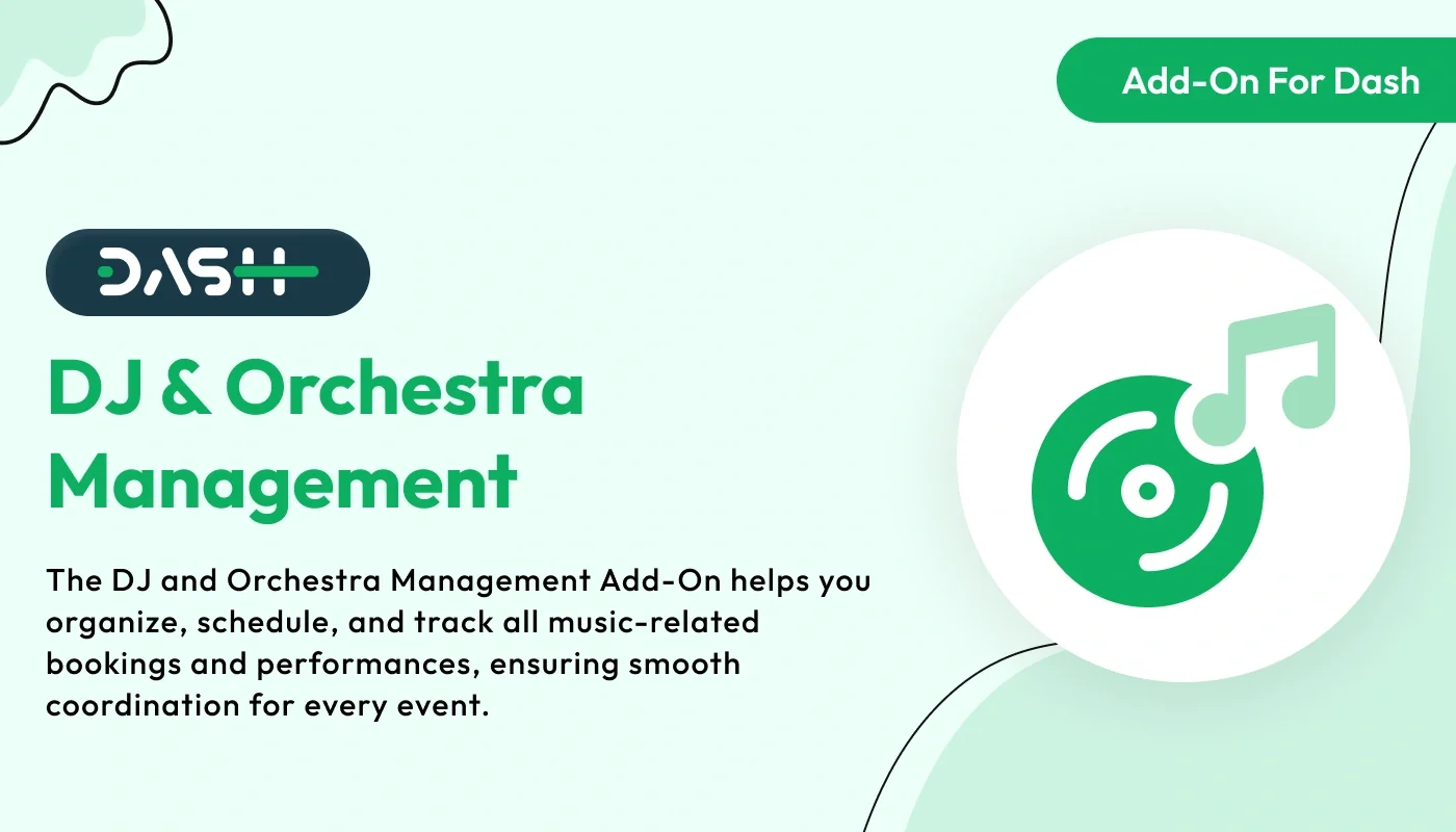 DJ And Orchestra Management - WorkDo Dash SaaS Industrial Solutions Add-On