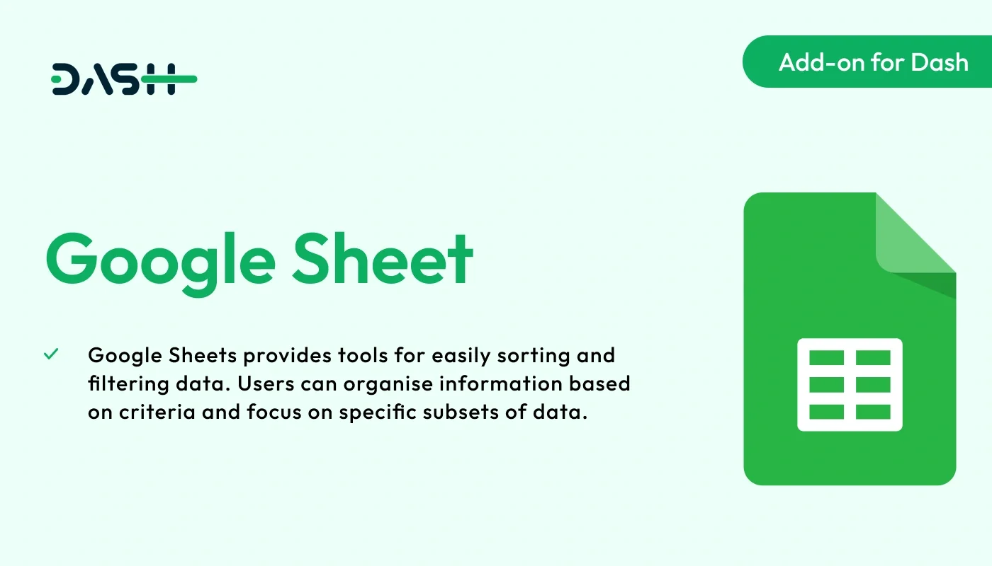 Google Sheet - WorkDo Dash SaaS Content Management Add-On