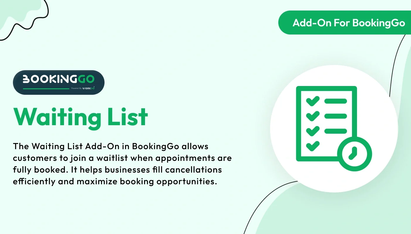 Waiting List - BookingGo SaaS Add-On