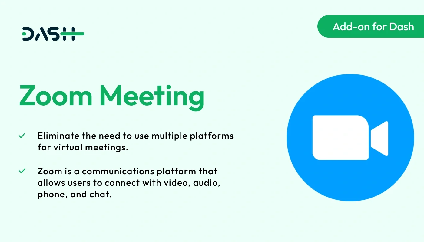 Zoom Meeting - WorkDo Dash SaaS Communication Add-On