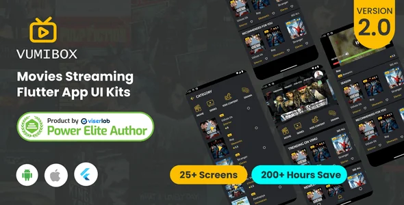 Vumibox - Online Movie Streaming Flutter Full App UI Kit