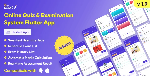iTest - Online Quiz & Examination System Flutter Mobile App