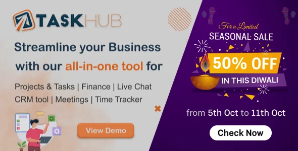 Project Management, Finance, CRM Tool - Taskhub